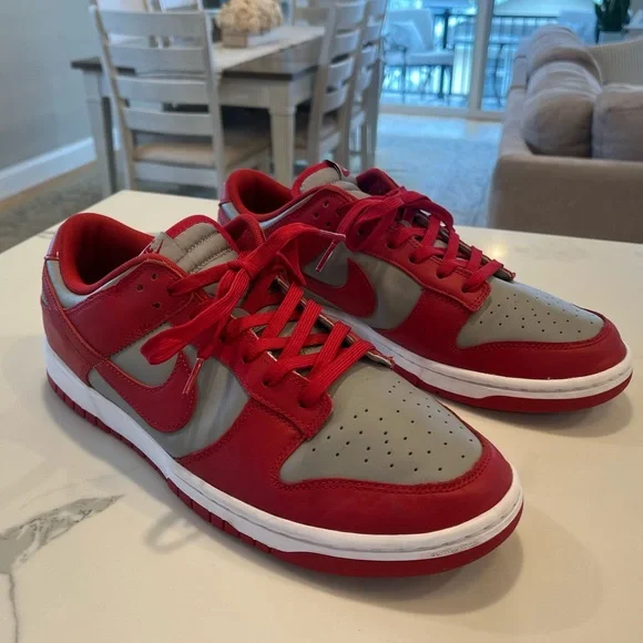 Nike UNLV Dunk Low Retro Sneakers Grey / White / Red  Men’s 11.5 - Picture 4 of 16